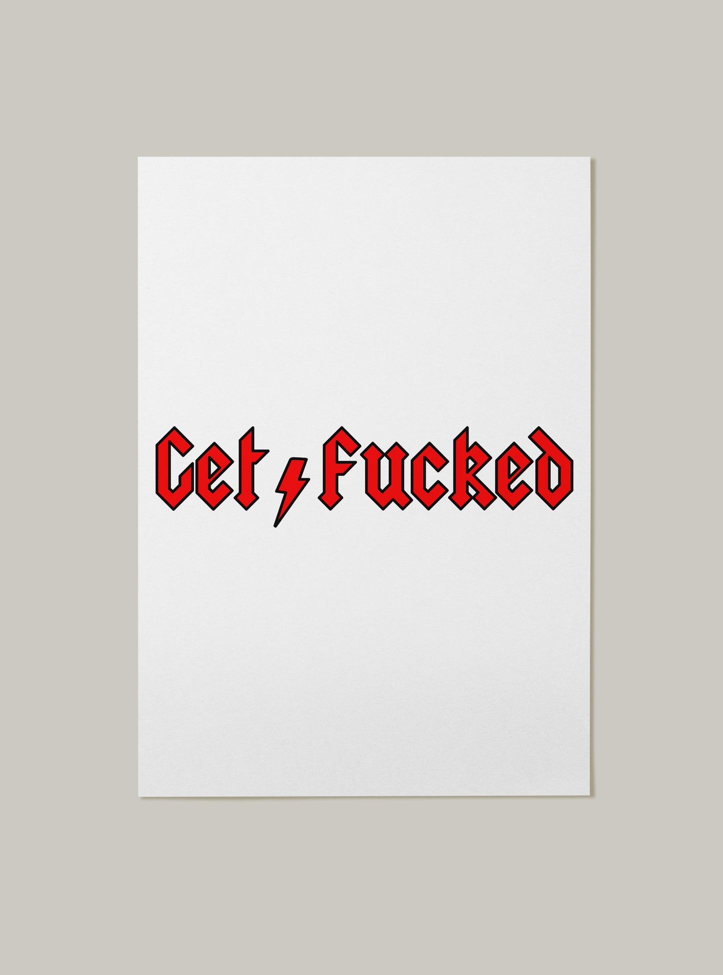 Get Fucked Band Font Art Print