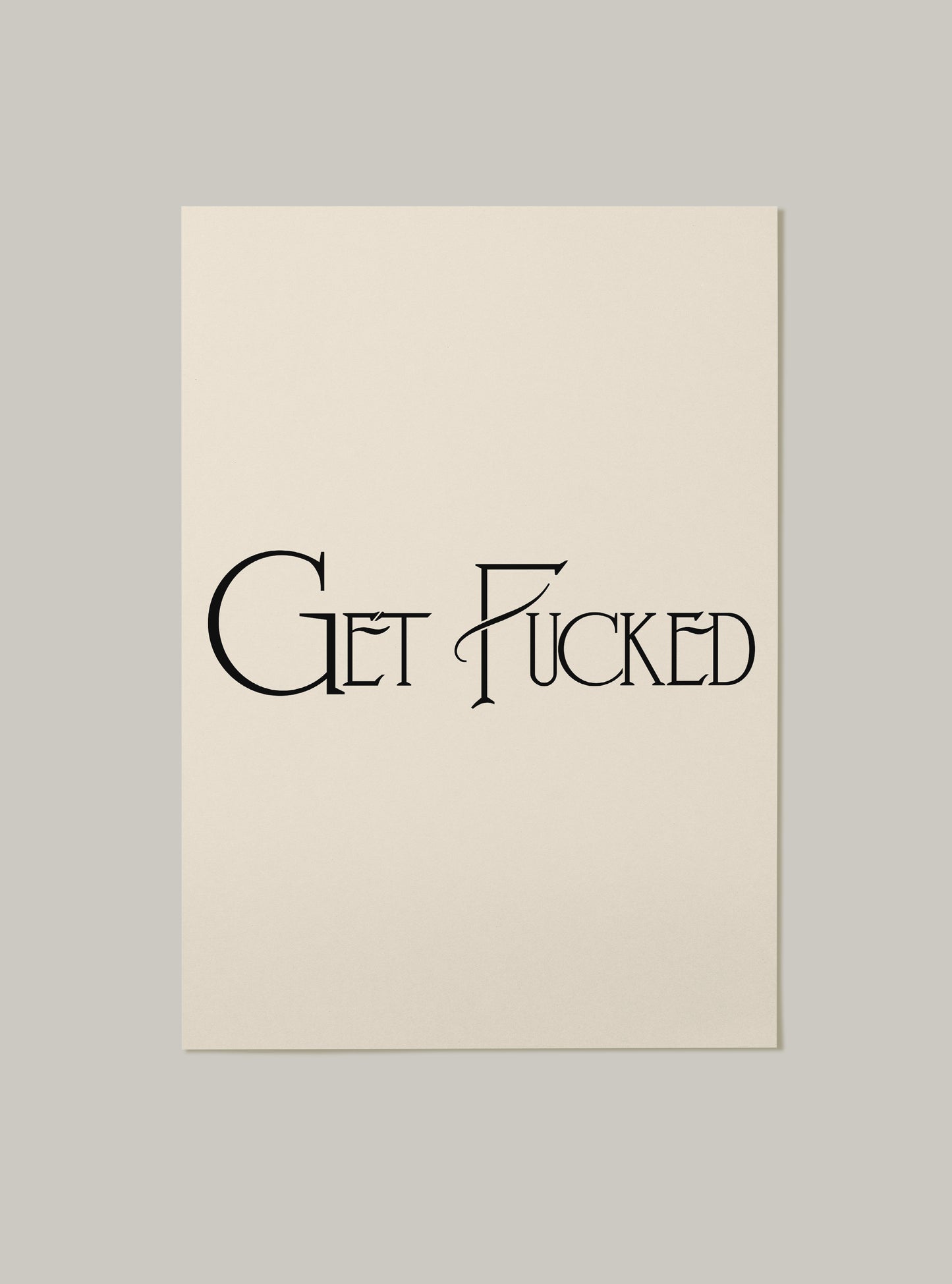 Get Fucked Band Font Art Print