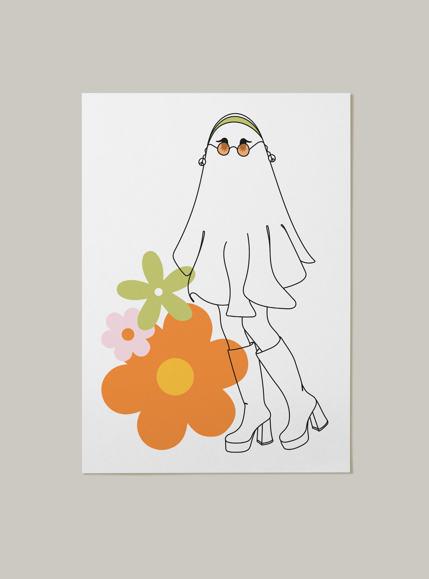 Groovy GoGo Disco Ghost Art Print