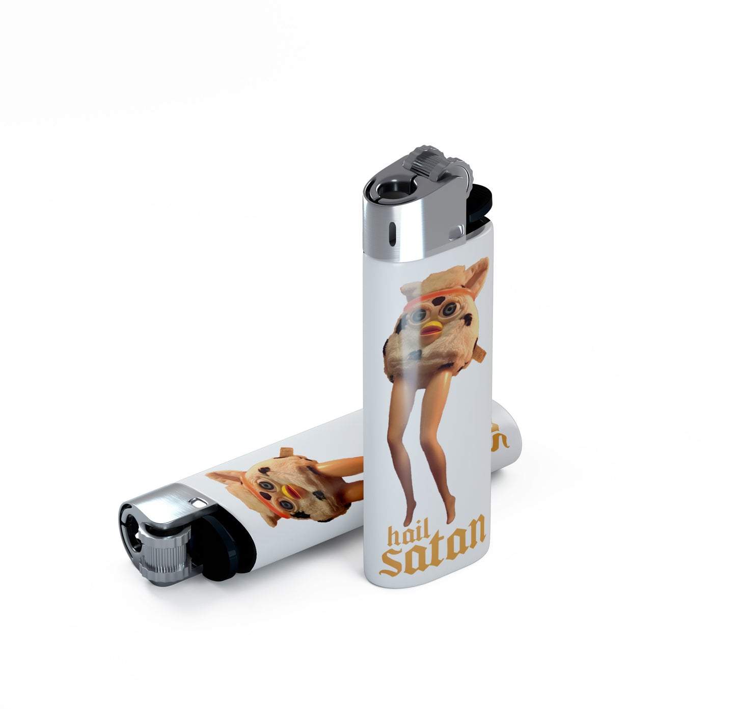 Hail Satan Furby Barbie Legs Lighter