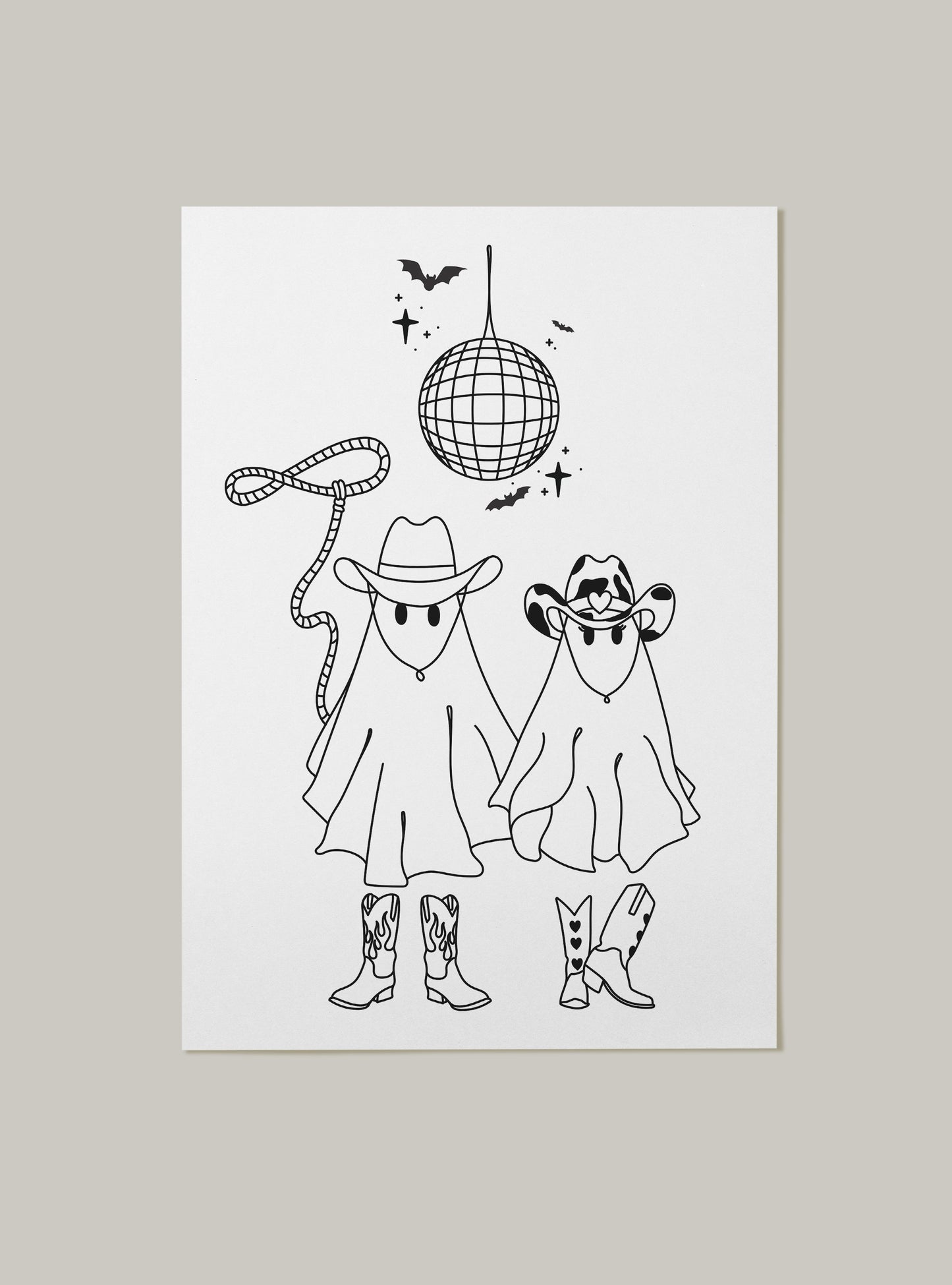 Cowboy Disco Ghosts Art Print
