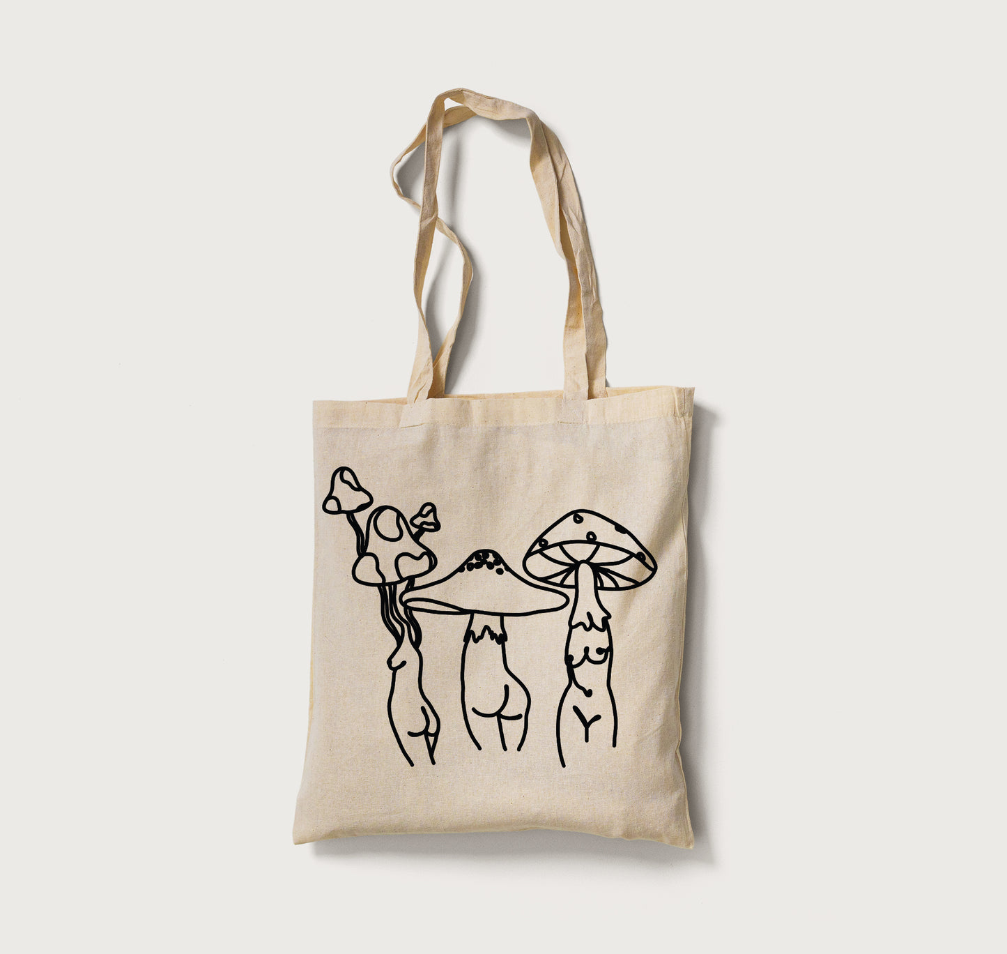 Nude Mushroom Lady Tote Bag