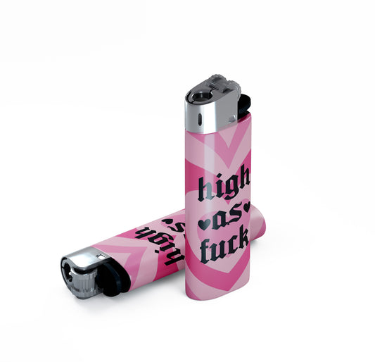 High As Fuck Lighter (pink or blue)