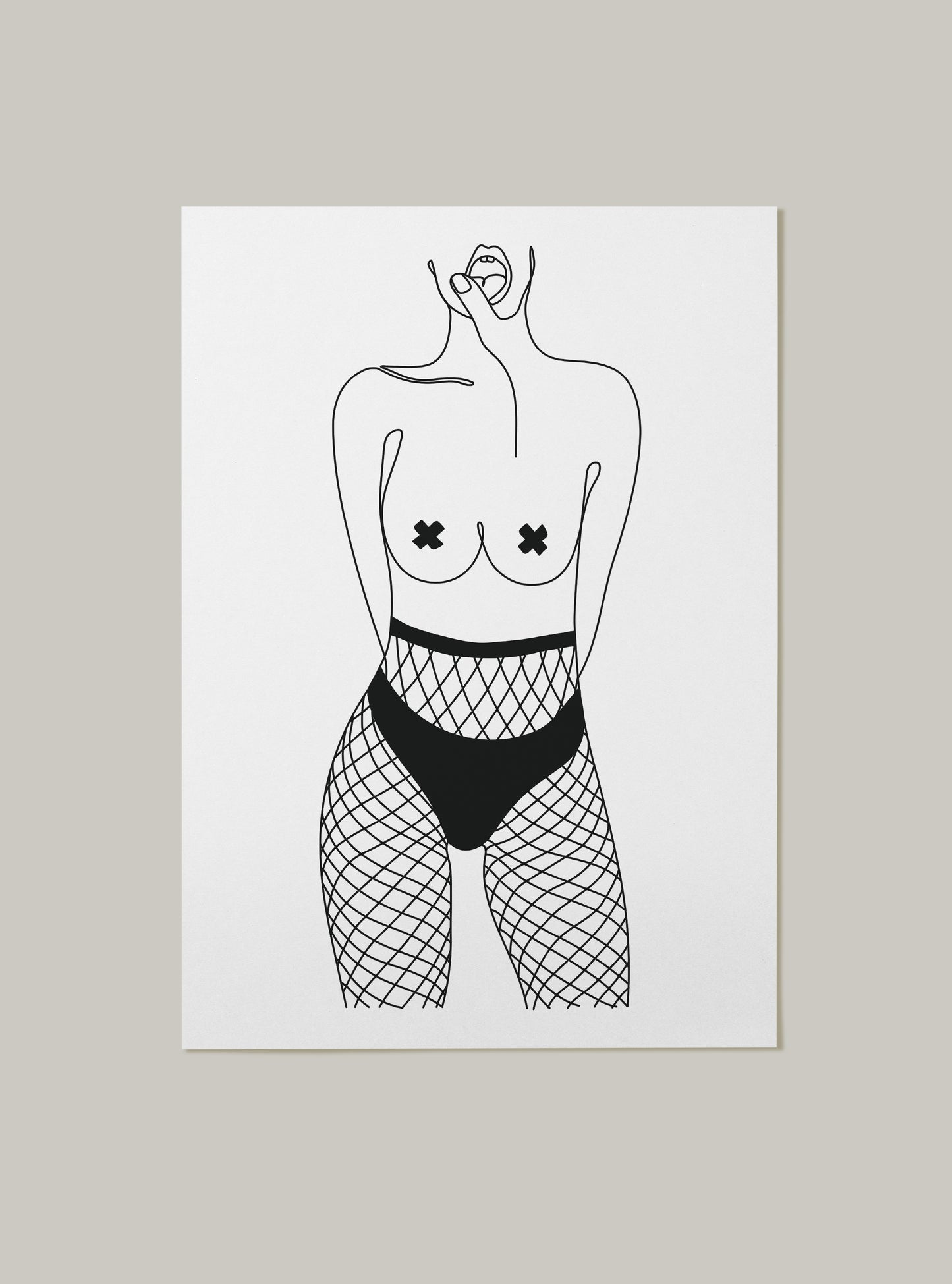Cumfort Fishnet Art Print