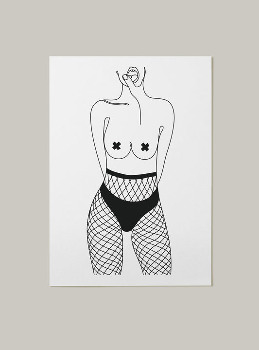Cumfort Fishnet Art Print