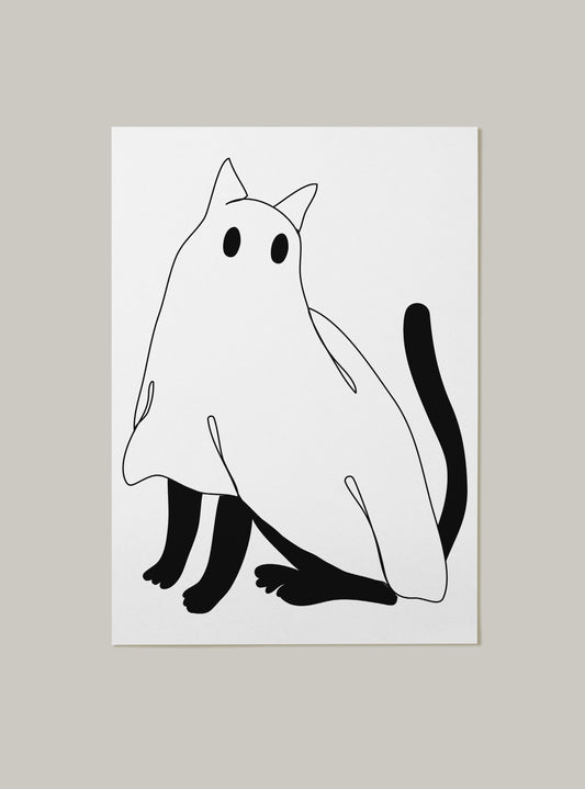 Ghost Kitty Art Print