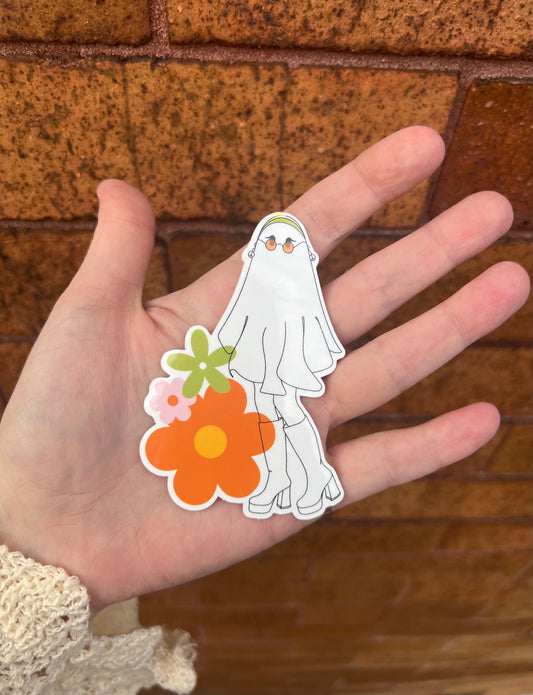 Groovy Gogo Ghost Sticker