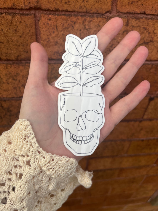 Skull Plant Sticker